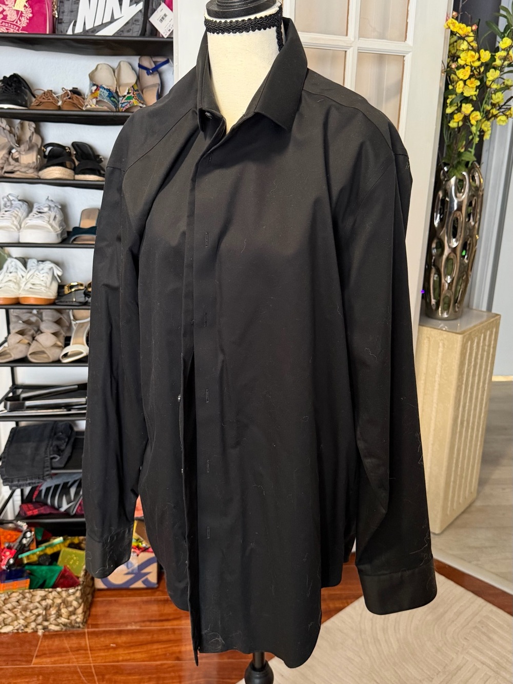 Men's Kenneth Cole Black Classic Button-Front Shirt Jacket